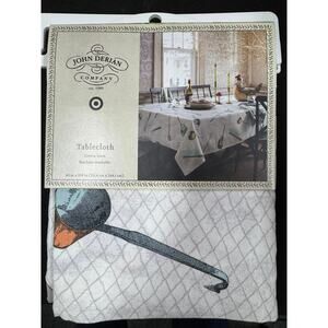 NWT John Derian Cutlery Toss Printed Rectangle Tablecloth - 60x104